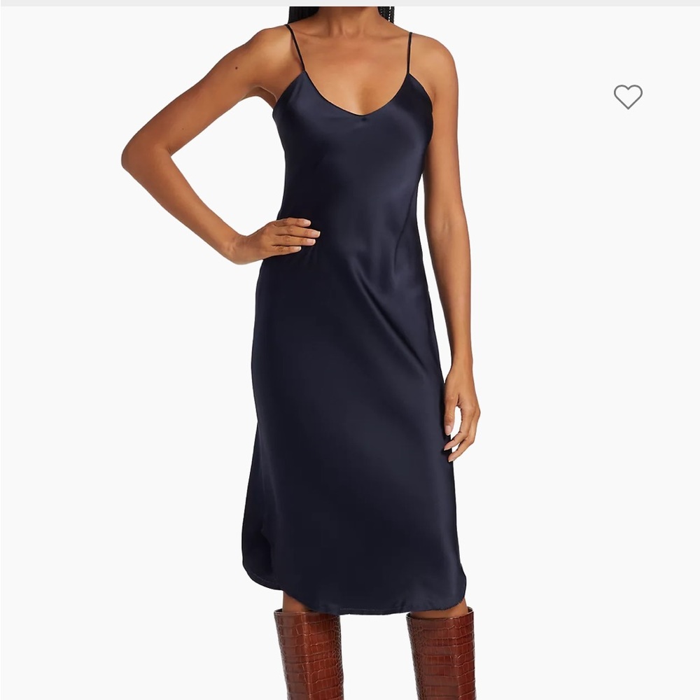 Nili Lotan Navy Silk Dress Size S